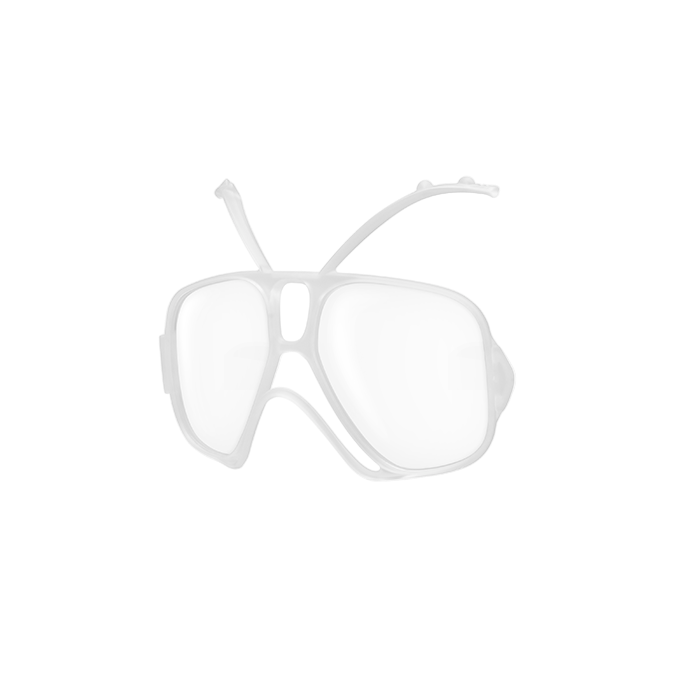 GRX Prescription Snow Goggle Adapter, Matte Crystal